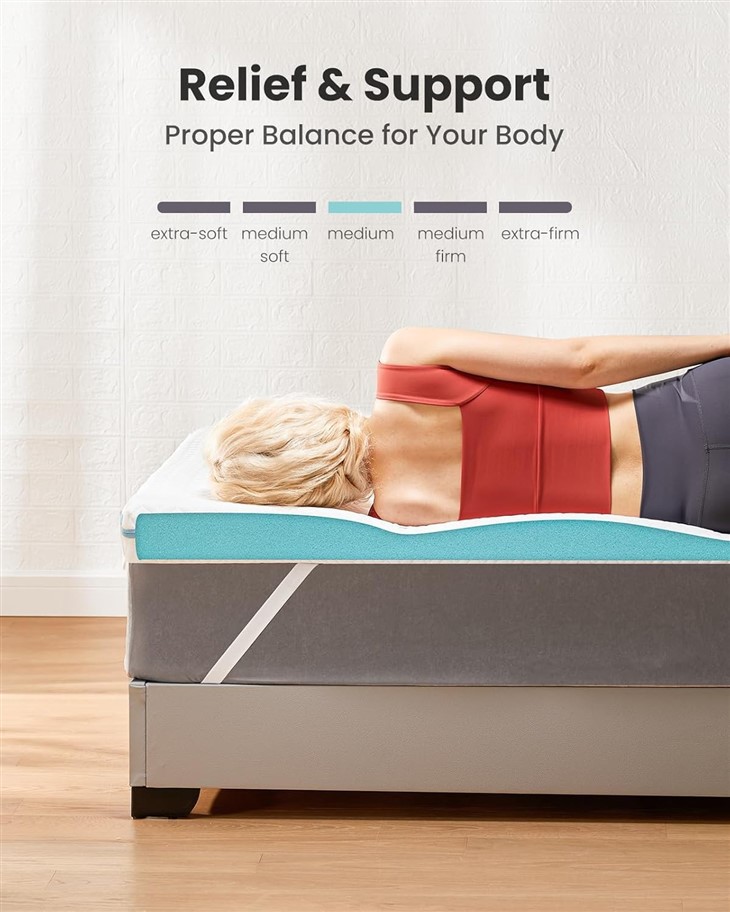 Cooling Gel Memory Foam Mattress Pad—Queen Size factory