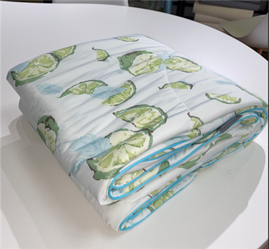 Domiamia Lime Print Tkessiħ tas-Sajf Quilt